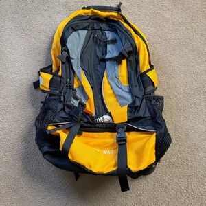 Vintage The North Face Firewall Backpack Black Yellow 25-30L Hiking